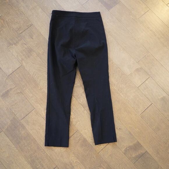 M.M.Lafleur Trouser Pants Womens 10 Black Stretch Straight Leg Classic Side Zip - Picture 7 of 9
